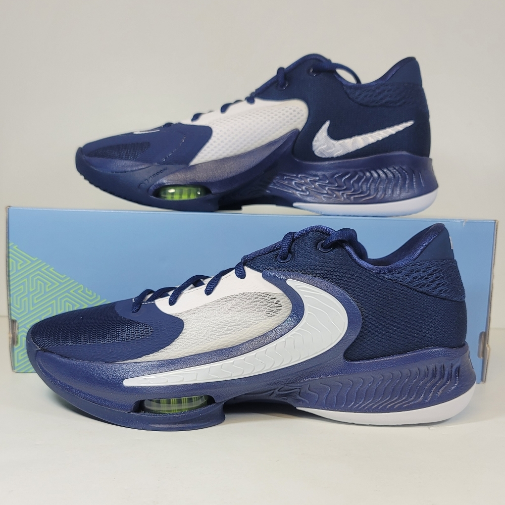 NEW Nike Zoom Freak 4 TB Midnight Navy DO9679-002 Mens Size 7.5 Shoes Sneakers